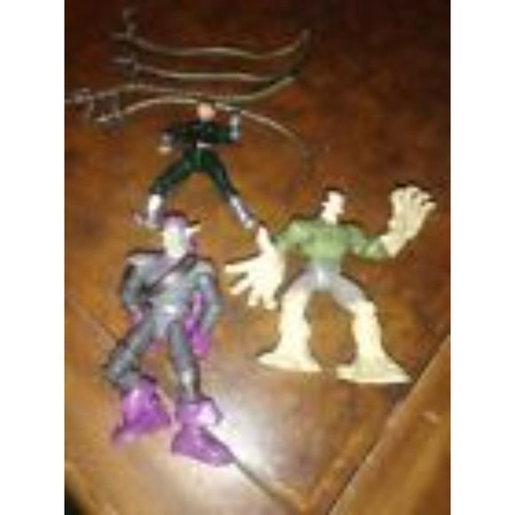 Lot of 3 Spiderman Villans Green Goblin Doc Ock Silver - Picture 2 of 8